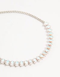 Silver Navette Cubic Zirconia Toggle Bracelet - link has visual effect only