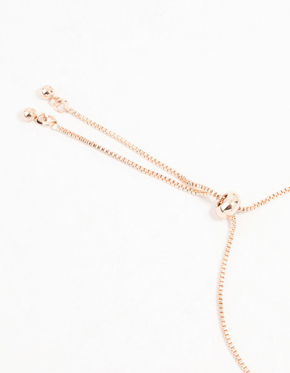 Rose Gold Plated Cubic Zirconia Flower Toggle Bracelet