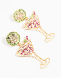 Gold Martini Multi Drop Earrings - link has visual effect only