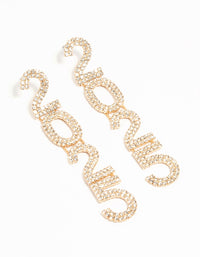 Gold Diamante 2025 Drop Earrings - link has visual effect only