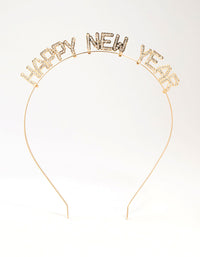 Gold Diamante Happy New Year Headband - link has visual effect only