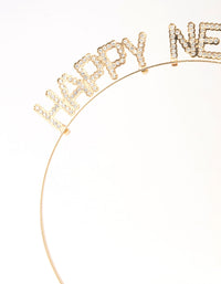 Gold Diamante Happy New Year Headband - link has visual effect only