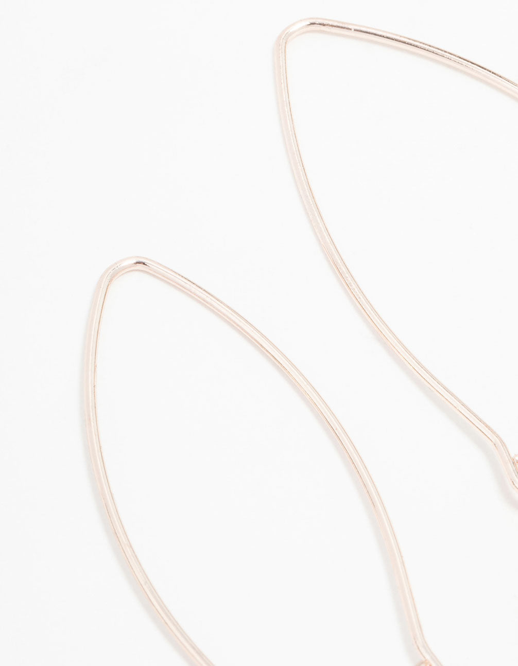 Rose Gold Fine Flower Drop Earrings