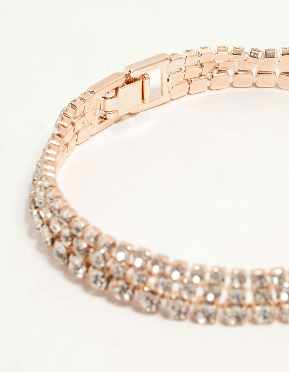 Rose Gold Fine Diamante Cupchain Bracelet