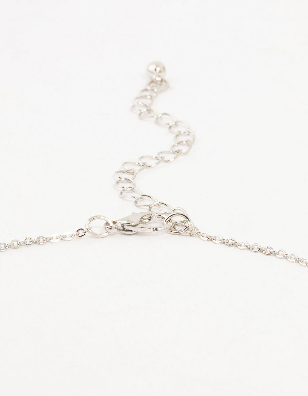 Silver Bold Diamante Cross Necklace