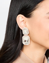 Rose Gold Pearl & Diamante Cocktail Earrings - link has visual effect only