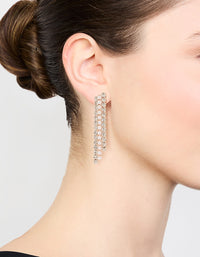 Rose Gold Waterfall Layered Drop Earrings - link has visual effect only
