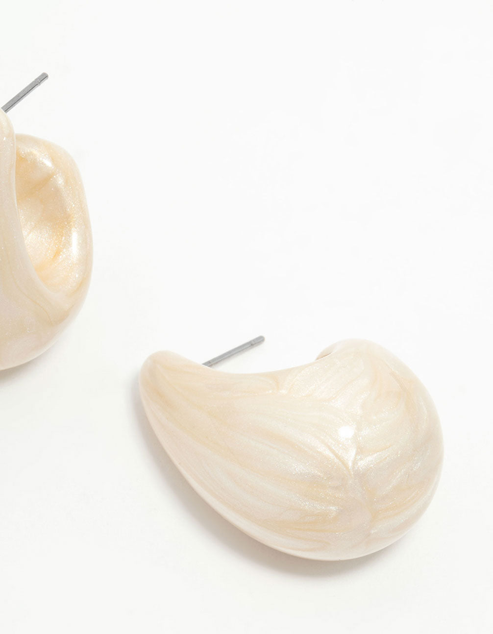 Pearlised Bubble Hoop Earrings