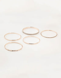 Rose Gold Glitter Paper & Diamante Bangles 5-Pack - link has visual effect only