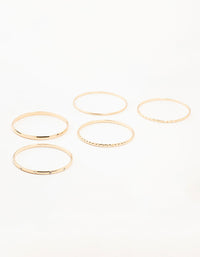 Gold Diamante & Textured Bangles 5-Pack - link has visual effect only