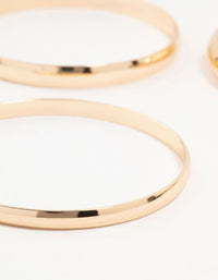 Gold Thick Bangles 3-Pack - link has visual effect only