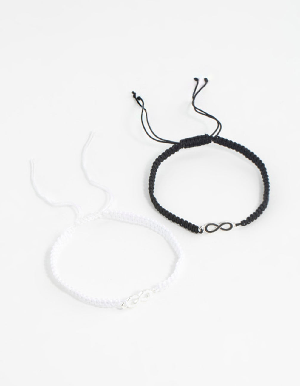 Silver Tie Infinity Bracelets 2-Pack