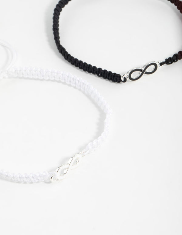 Silver Tie Infinity Bracelets 2-Pack