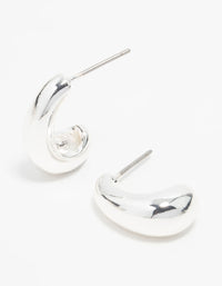 Silver Mini Huggie Hoop Earrings - link has visual effect only