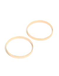 Gold Flat Bangles 2-Pack - link has visual effect only