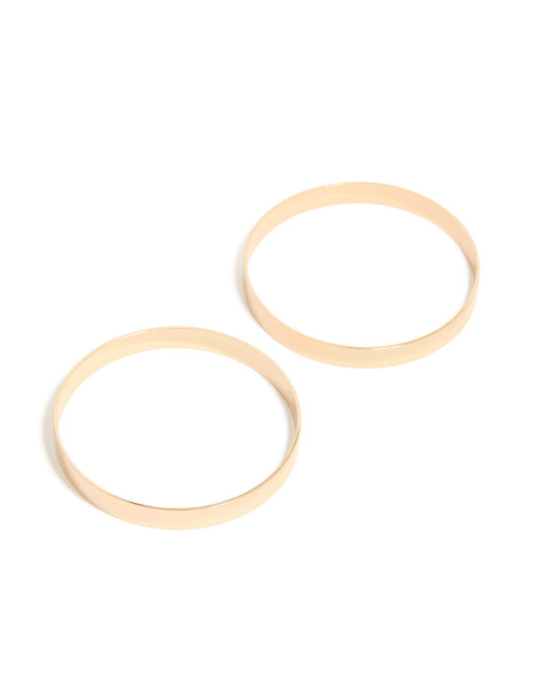 Gold Flat Bangles 2-Pack
