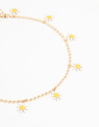Gold Daisy & Droplet Anklets 3-Pack - link has visual effect only