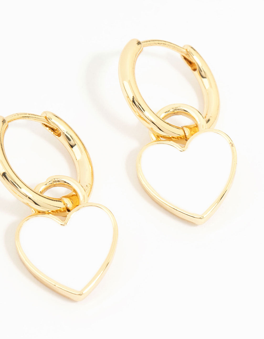 Gold Plated Enamel Flower & Heart Earrings 3-Pack