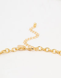 Gold Plated Evil Eye & Clover Charm Necklace - link has visual effect only