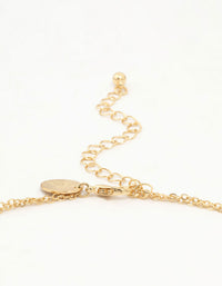 Gold Plated Purple Cubic Zirconia Petal Layered Necklace - link has visual effect only