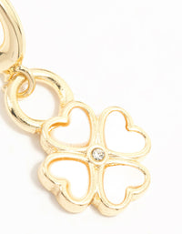 Gold Plated Opulent Shamrock Charm - link has visual effect only