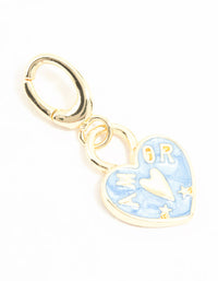 Gold Plated Enamel Heart Charm - link has visual effect only