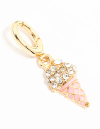 Gold Plated Ice Cream Charm - link has visual effect only