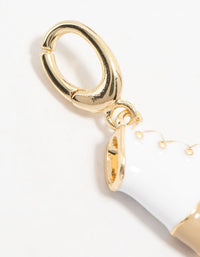 Gold Plated Skate Charm - link has visual effect only