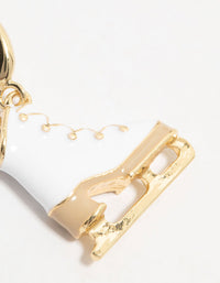 Gold Plated Skate Charm - link has visual effect only