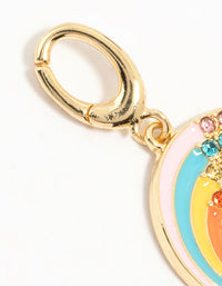 Gold Plated Cubic Zirconia Rainbow Charm - link has visual effect only