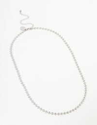 Waterproof Stainless Steel Mini Heart Link Necklace - link has visual effect only