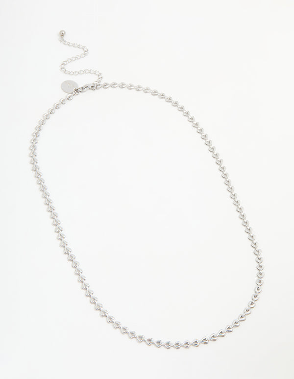 Waterproof Stainless Steel Mini Heart Link Necklace