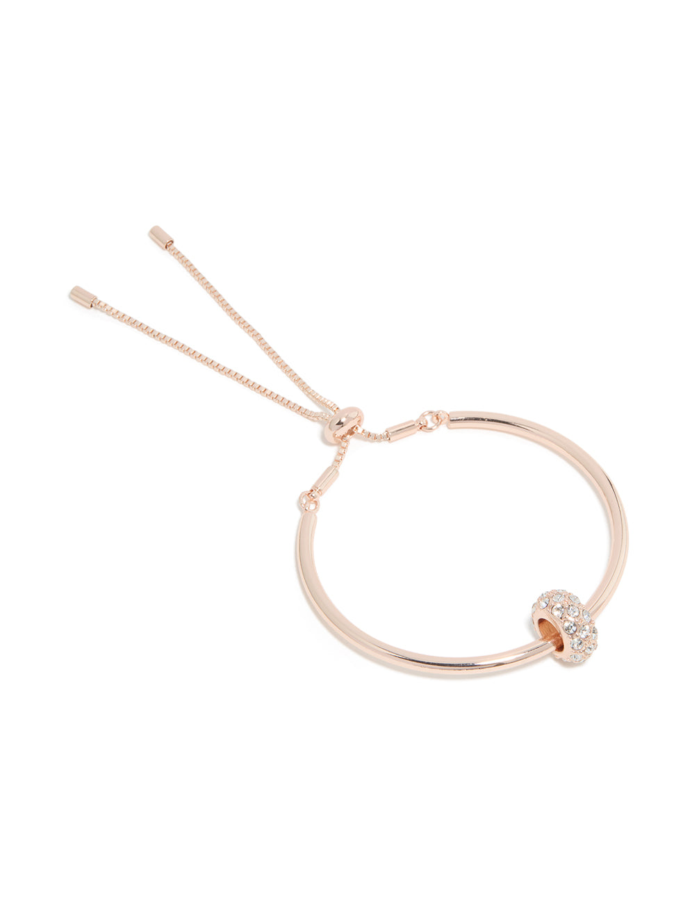 Rose Gold Circle Toggle Bangle