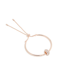 Rose Gold Circle Toggle Bangle - link has visual effect only