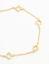 Gold Plated Sterling Silver Flower Statement Bracelet - link has visual effect only