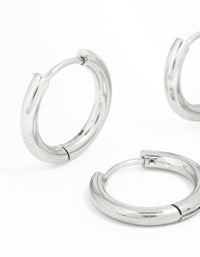 Surgical Steel Thick Hoop Earrings 2-Pack - link has visual effect only