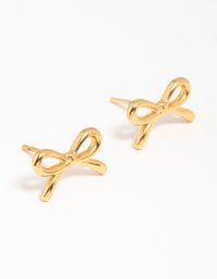 Gold Plated Surgical Steel Bow Stud Earrings - link has visual effect only