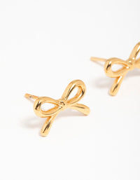 Gold Plated Surgical Steel Bow Stud Earrings - link has visual effect only