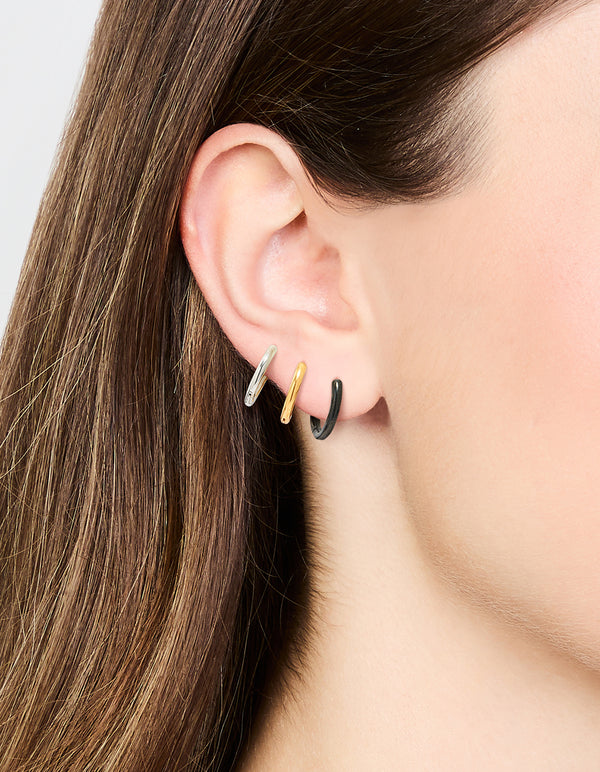 Surgical Steel Multicoloured Classic Hoop Earrings 3-Pack