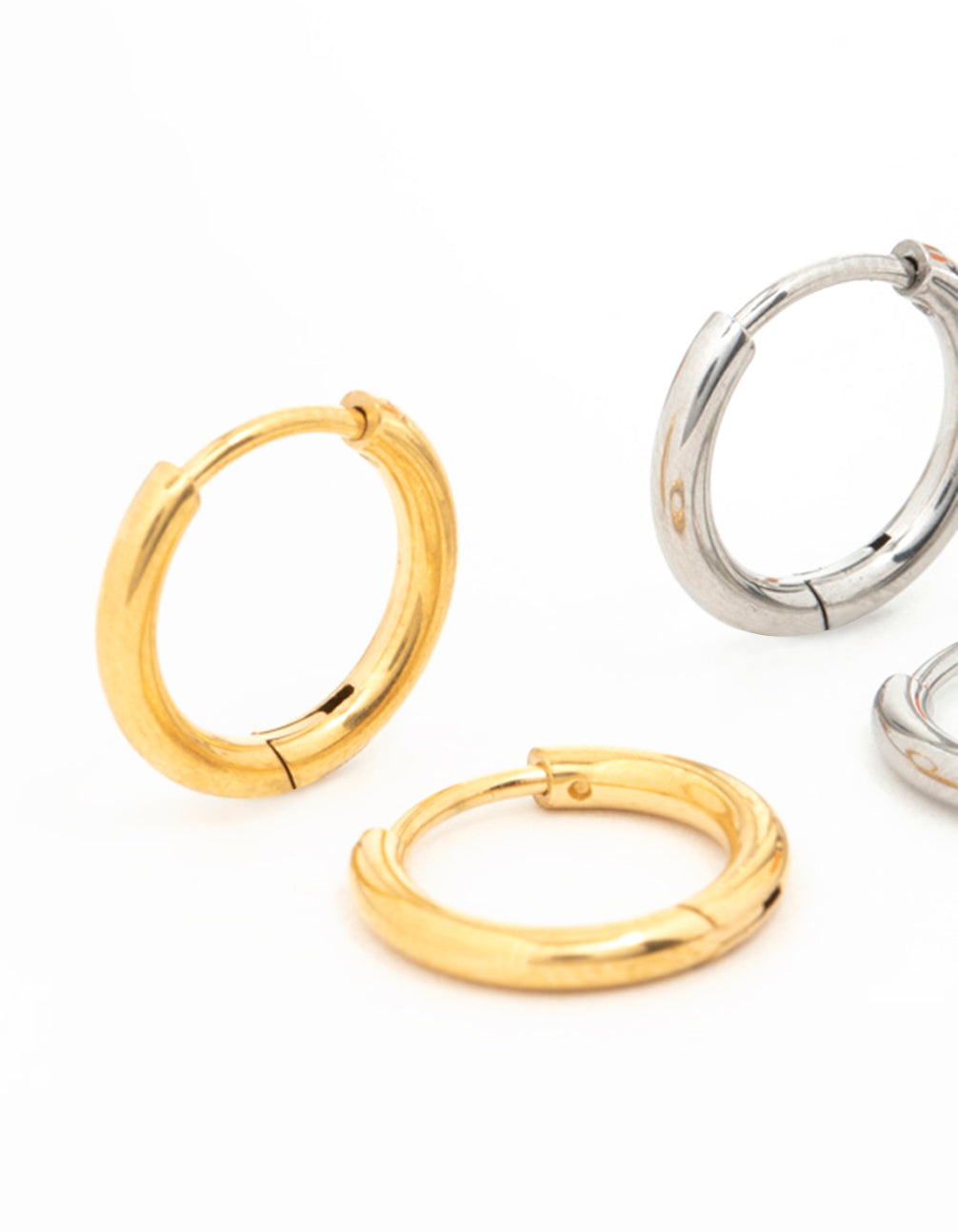 Surgical Steel Multicoloured Classic Hoop Earrings 3-Pack