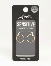 Gold Plated Surgical Steel Sleeper Earrings - link has visual effect only