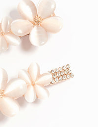 Rose Gold Diamante Pave Flower Hair Clips 2-Pack - link has visual effect only