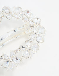 Silver Diamante Butterfly Wreath Hair Clip - link has visual effect only
