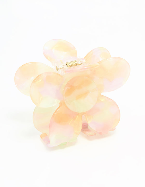 Multicoloured Acrylic Daisy Claw Clip