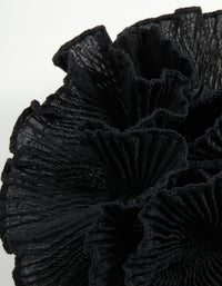 Black Plisse Fabric Large Scrunchie - link has visual effect only