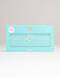 Sterling Silver Cubic Zirconia Flower Bracelet - link has visual effect only