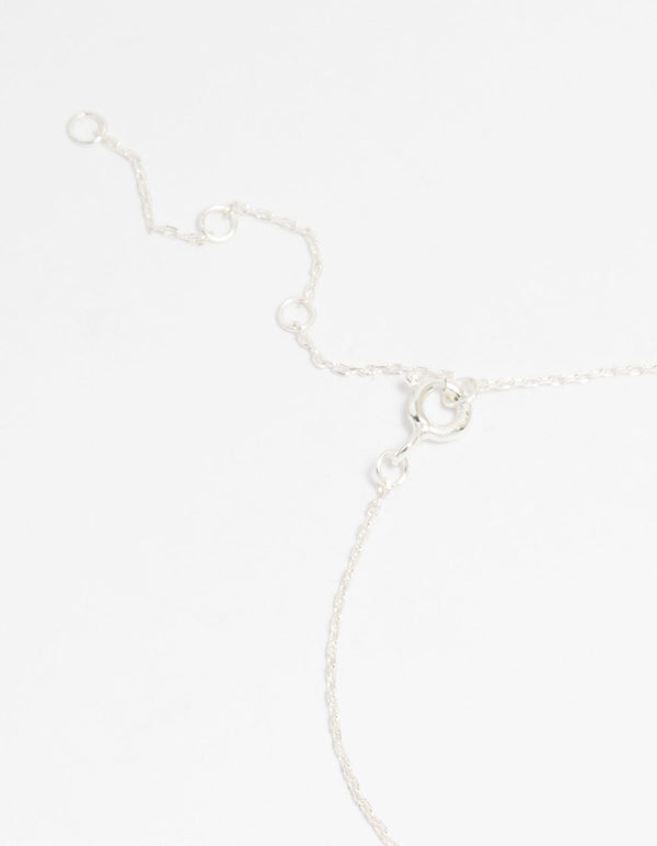 Sterling Silver Cubic Zirconia Micro Flower Bracelet