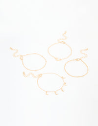 Gold Moon Celestial Bracelets 4-Pack - link has visual effect only