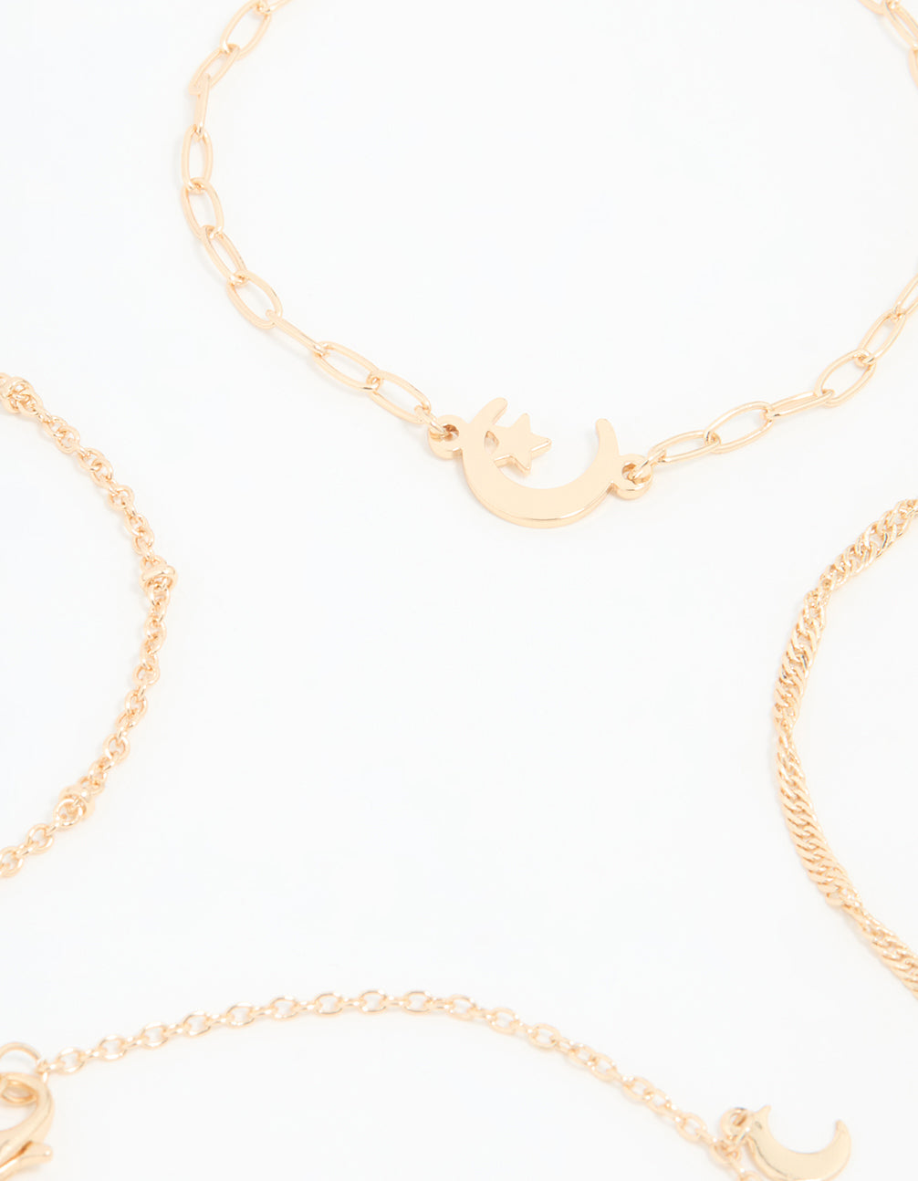 Gold Moon Celestial Bracelets 4-Pack