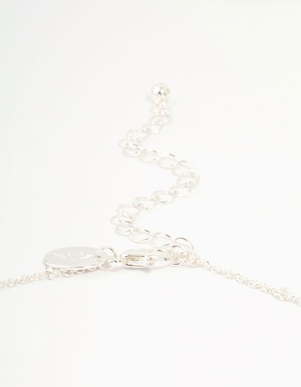 Silver Ball Chain O Ring Necklace